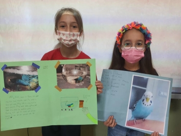 5/D students prepared posters and introduced their pets