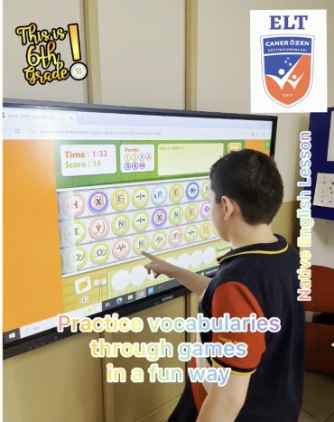 We have practiced vocabularies through online games in a funny and creative way.
