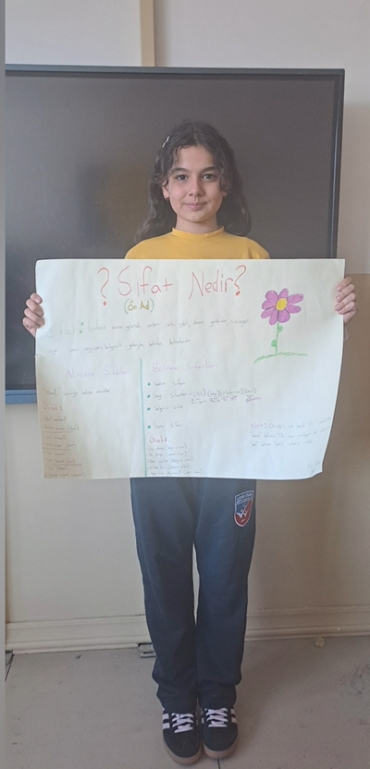 5 . Sınıf öğrencilerimiz Türkçe dersinde sözcük türlerinden "sıfatlar "konusunu eğlenceli sunumları ile daha etkili bir şekilde öğrendiler.