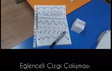 Anasınıfı 5 Yaş B Grubu Öğrencileri Okuma Yazmaya Hazırlık dersinde "Küpteki Çizgiler" isimli etkinlik ile çizgi çalışmalarını daha eğlenceli hale getirdiler