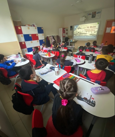 3/A sınıfı öğrencileri Ankara’nın başkent oluşuyla ilgili belgesel izledi. Sonrasında keyifli bir etkinlik yaptı.