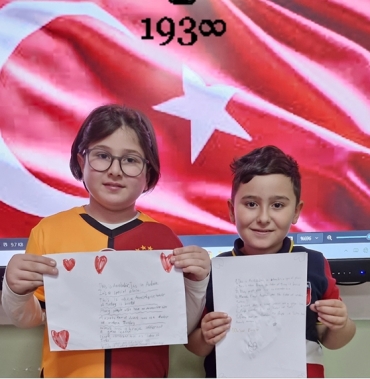 We Commemorate our great LEADER MUSTAFA KEMAL ATATURK with Respect and Gratitude. Writing and Speaking Activity with our 4th Grade Pupils. #EnglishIsFun #November10