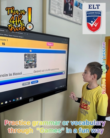 Our 4th-grade students honed their vocabulary and grammar skills through an engaging series of educational games in native English lessons. A total of five games were conducted, with the boys securing victory in three.